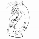 Stimpy Ren Pages Coloring Sketch Template Printable sketch template