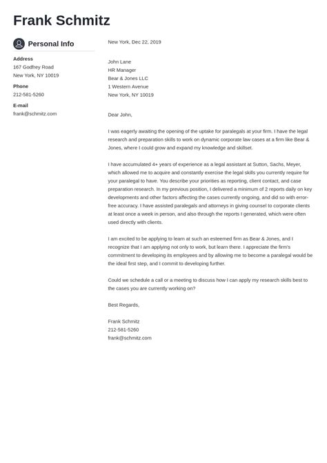 legal cover letter examples ready   template
