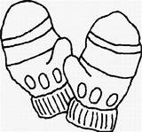 Mittens Coloring Winter sketch template
