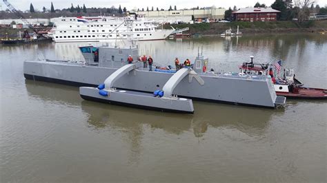 video  navy launches ft submarine hunting drone boat ybw