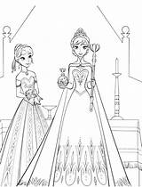 Elsa Coloring Anna Pages Princess Queen Standing Frozen Beside Print Baby Color Coronation Printable Getcolorings Girls Find Getdrawings Right If sketch template