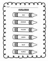 Spanish Worksheet Crayon English Color Worksheets Kids Learning Colors Kindergarten Preschool Class Printable Teacherspayteachers Pre Printables Learn Number Rainbow Para sketch template