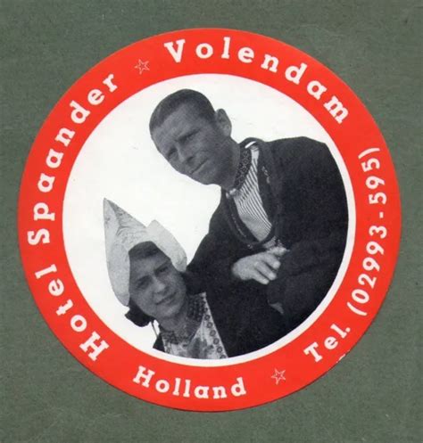 Rare Hotel Luggage Label Kofferaufkleber Holland Spaander Style 2