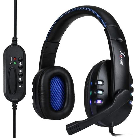 fone headset gamer usb led microfone kp  knup azul mercadao da informatica