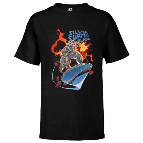 marvel silver surfer black 1 comic cover short sleeve t shirt for
