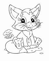 Coloring Pages Fox Sandlot Winter Template Preview Kiboomu sketch template