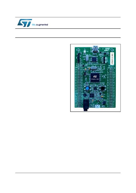 stmf datasheet pages stmicroelectronics discovery kit