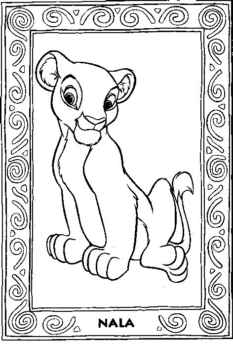 lion king coloring page nala  kids network