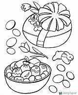 Easter Coloring Egg Printable Pages sketch template