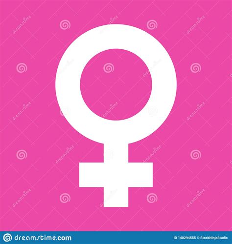 female symbol in pink color background female sexual orientation icon