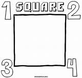 Square Coloring Pages Colorings Square5 sketch template