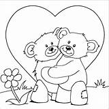 Coloring Pages Valentines Valentine Colouring Teddy Simple Print Hearts Kids Color Bears Printable Sheets Puddle Toddlers Activities Heart Bear Happy sketch template
