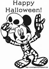 Halloween Coloring Pages Disney Mickey Kids Color Mouse Fun Printable Colorings Happy Minnie Sheets Skeleton Shirts Pirate Hative Print Hundreds sketch template