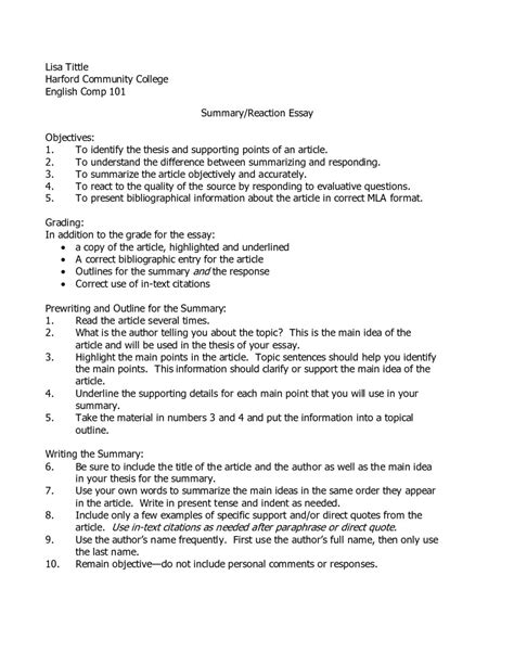 summary response essay sample hq printable documents