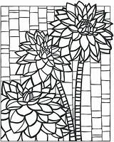 Mosaic Coloring Pages Patterns Drawing Adult Animal Printable Colouring Adults Sheets Print Flower Color Pattern Creative Books Book Drawings Dover sketch template
