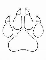 Paw Panther Print Pattern Stencil Clipart Printable Outline Patterns Stencils Template Drawing Cougar Templates Panthers Coloring Patternuniverse Border Football Animal sketch template