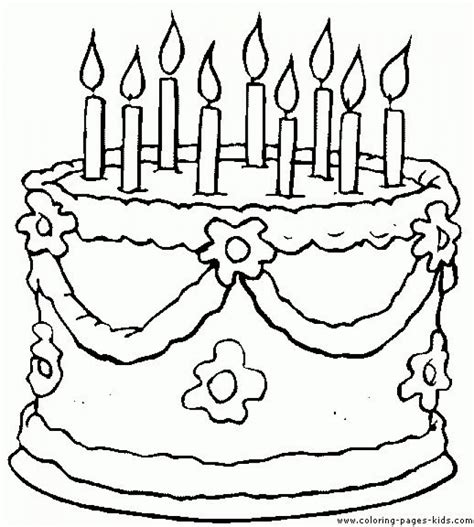 birthday cake colouring pages clipart  birthday cake coloring