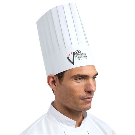 tall paper chefs hat cm promo catering