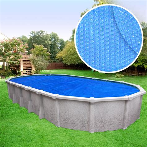 crystal blue heavy duty solar cover  oval  ground swimming pools    oval walmart