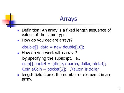 chapter  array lists  arrays powerpoint