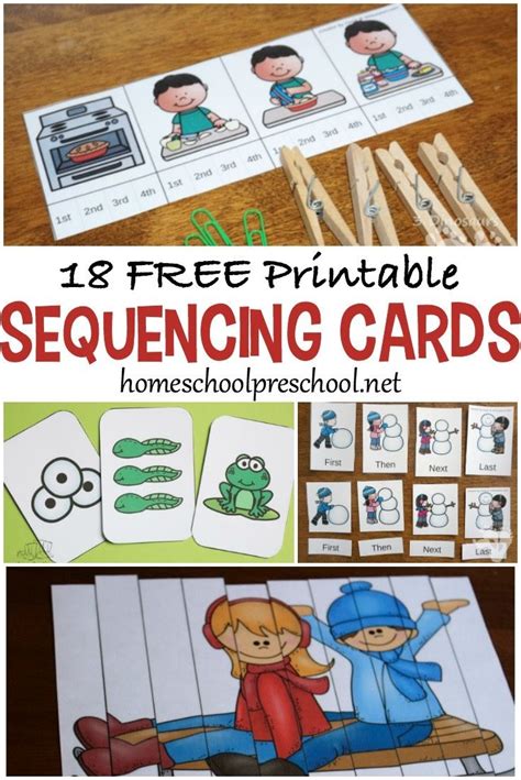 step sequencing cards  printables  preschoolers