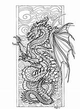 Coloring Pages Dragon Adult Adults Colouring Lineart Book Choose Board Printable sketch template