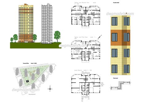 apartment autocad plans  cad drawings