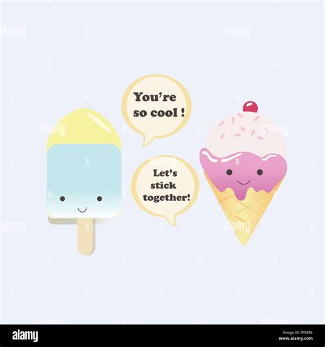 Vector Illustration Of A Couple Ice Creams Stock Vector Image And Art Alamy
