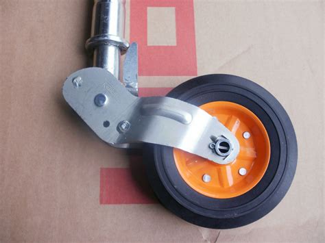 karrt mm retractable top quality heavy duty steel ribbed jockey wheel