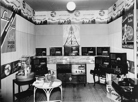 Bygge Och Bo Utställningen I Sövde 1938 Luxor Radios Monter
