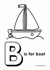 Coloring Alphabet Kids Pages Printable Letters Letter Worksheets Preschool Activities Words Drawing Printables Sheets Boat Colouring Tracing Sailboat Funny Abc sketch template