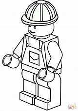 Coloring Lego Construction Pages Worker Printable sketch template