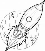 Rocket Coloring Pages Printable Ship Printables Template Line sketch template