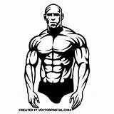Muscular Drawing Men Vector Bodybuilder Muscle Man Body Bodybuilding Guy Drawings Graphic Sketch Getdrawings Vectorportal Graphics Mice Illustration Vectorified sketch template