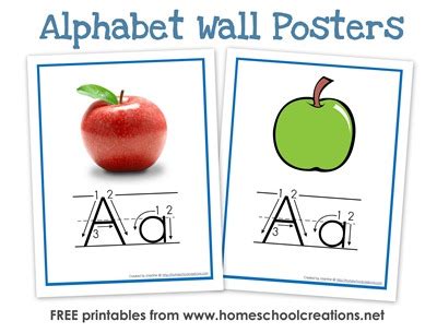 alphabet flash cards  alphabet wall posters