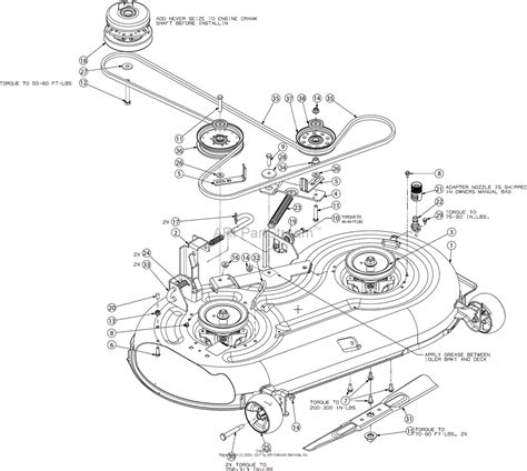 craftsman  mower deck belt diagram