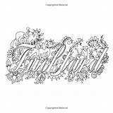 Coloring Pages Word Doodle Fuck Sweary Printable Adult Book Books Adults Print Color sketch template