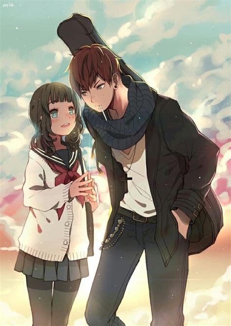 a high school girl and musician romance anime anime cupples anime art