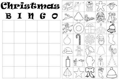 blank christmas printable bingo cards kids fun crafts pintere