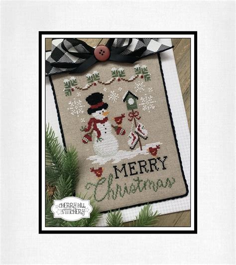 pdf download merry christmas counted cross etsy cross stitch