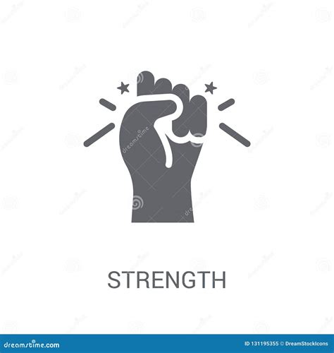 strength icon trendy strength logo concept  white background stock vector illustration