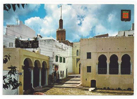 morocco maroc tanger tangier kasbah casbah square vtg postcard