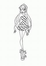 Winx Coloring Pages Princess sketch template
