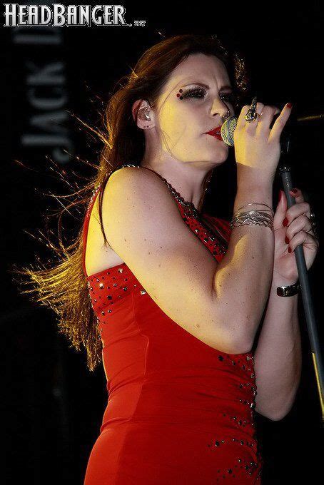 pin  mike  sidwell  floor jansen red formal dress fashion singer
