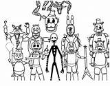 Nights Puppet Animatronics Foxy Mangle sketch template