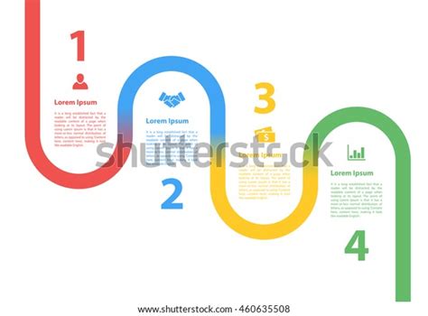steps sequence process diagram infographic stock vector royalty