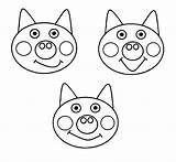 Little Pig Templates Coloring Pages Pigs Cartoon Wecoloringpage sketch template