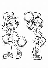 Coloring Pages Girls Two Printable Bratz Getcolorings Cheer Popular sketch template