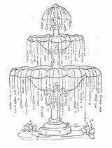 Trevi Fountain sketch template