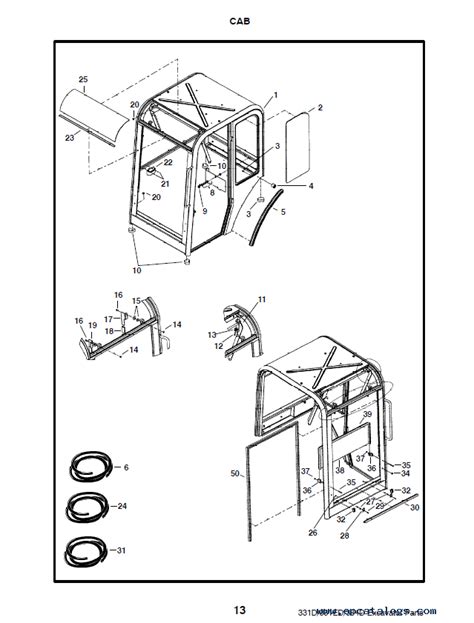 bobcat  excavator parts diagram